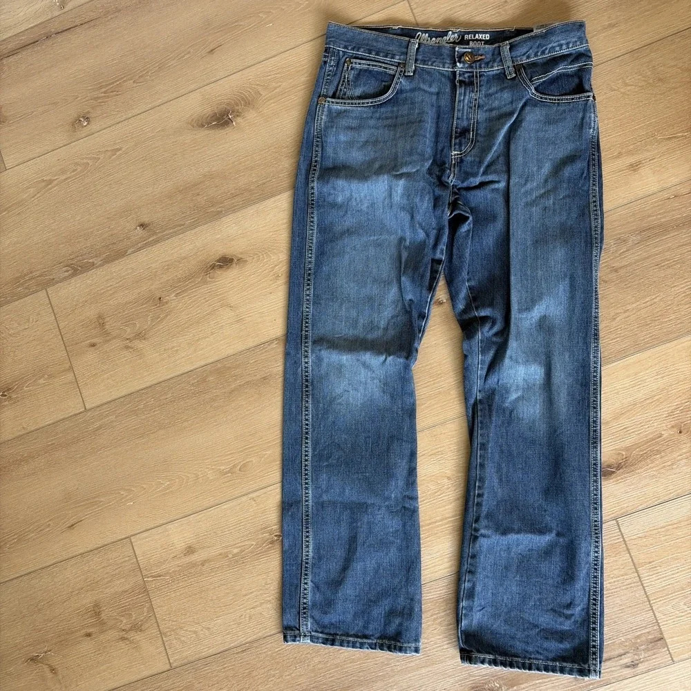 Wrangler Retro Jeans Mens 32x32(30.5)Blue Relaxed Boot Cut Denim Western Rodeo